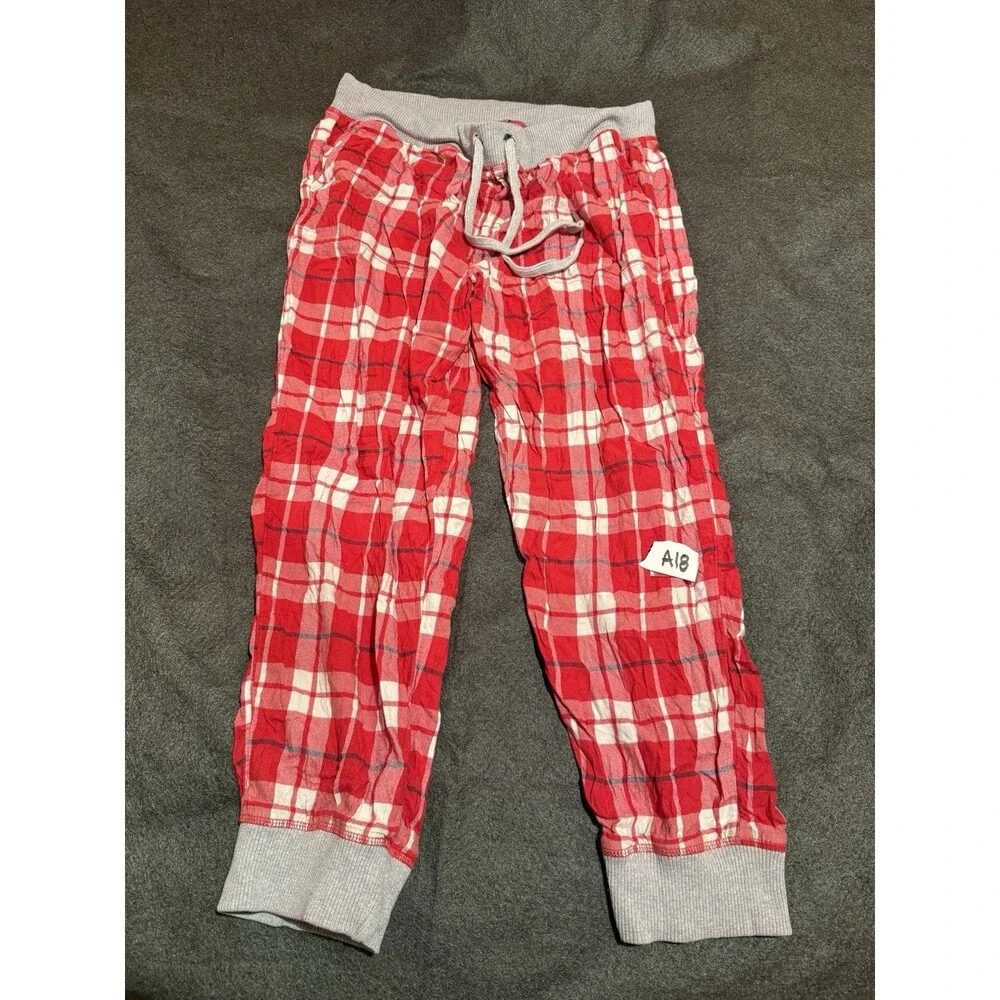 Aerie Womens Pajama Pants L Large Red Plaid Sleepwear PJ Bottoms Loungewear
